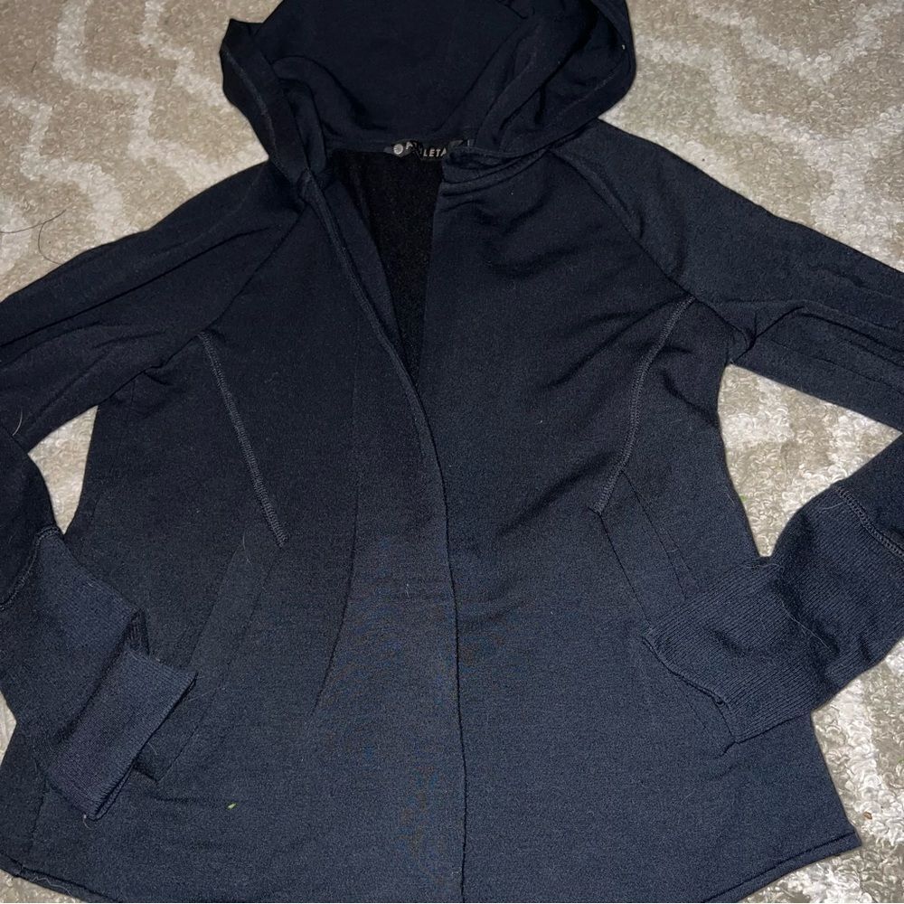 Athleta size XS Black Hooded Jacket